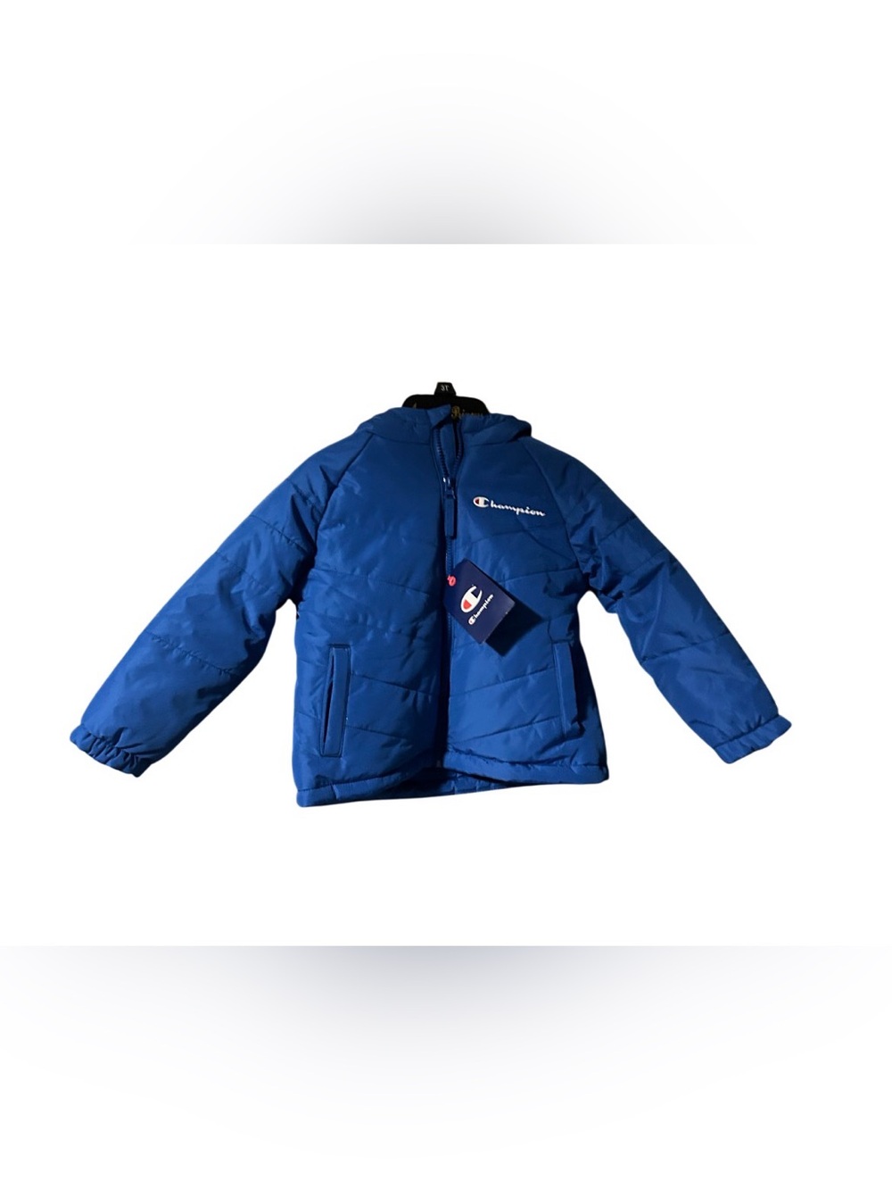 Champion Kids Royal Blue Hooded Puffer Jacket